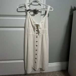 Aeropostale White Tie Front Button Up Dress